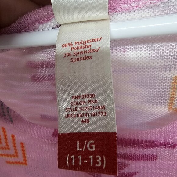 Rainbow Aztec Tropical Knit Tank Top Colorful Beach Island Vacation L - Picture 9 of 11